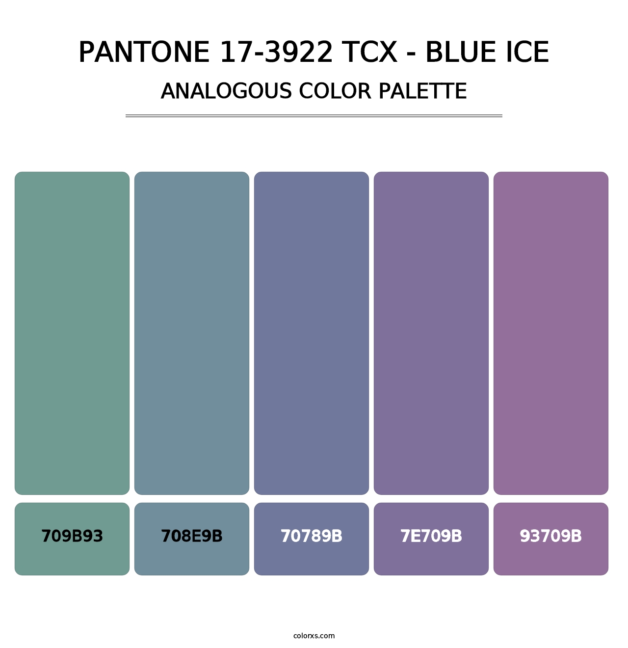 PANTONE 17-3922 TCX - Blue Ice - Analogous Color Palette