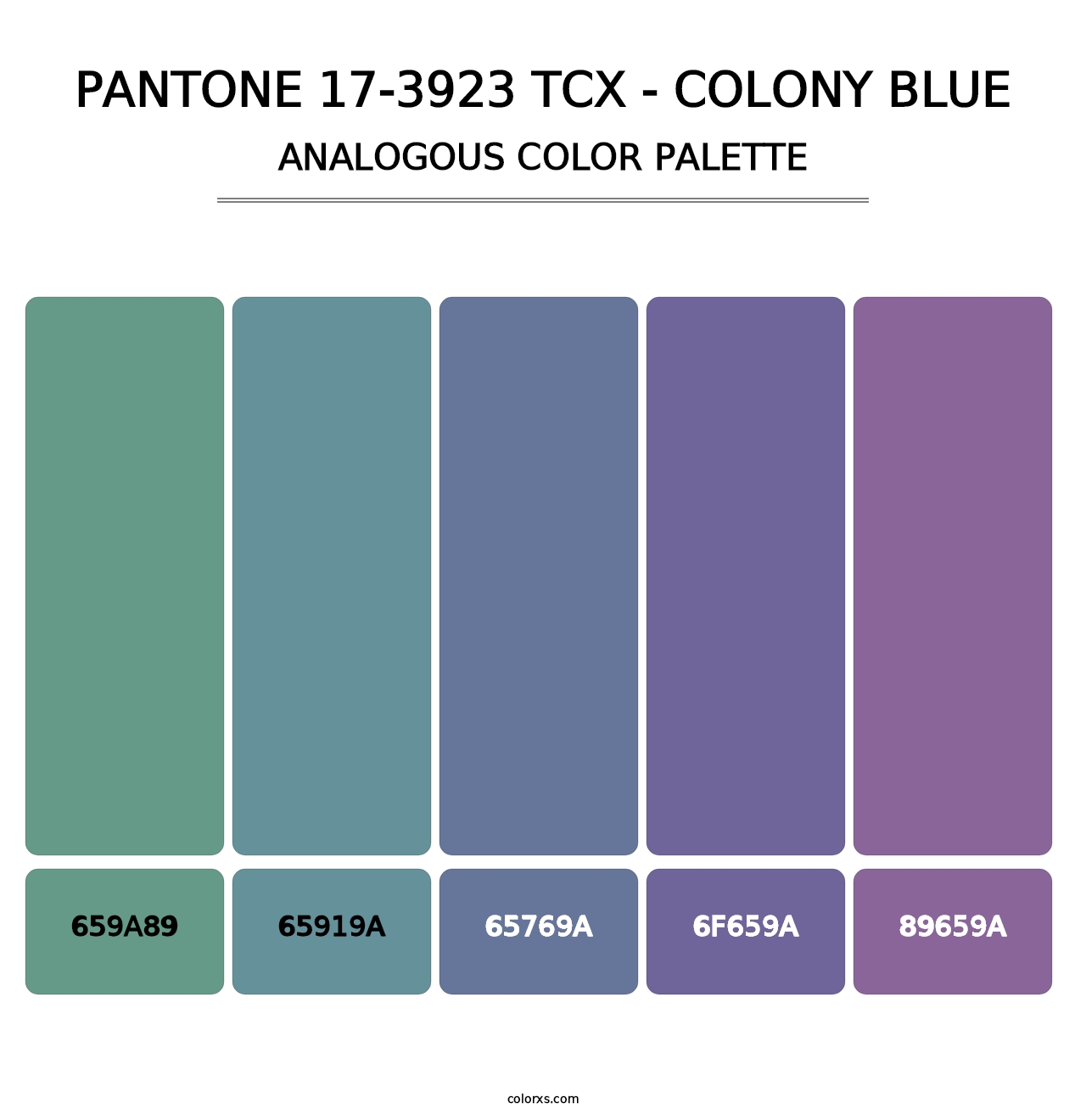 PANTONE 17-3923 TCX - Colony Blue - Analogous Color Palette