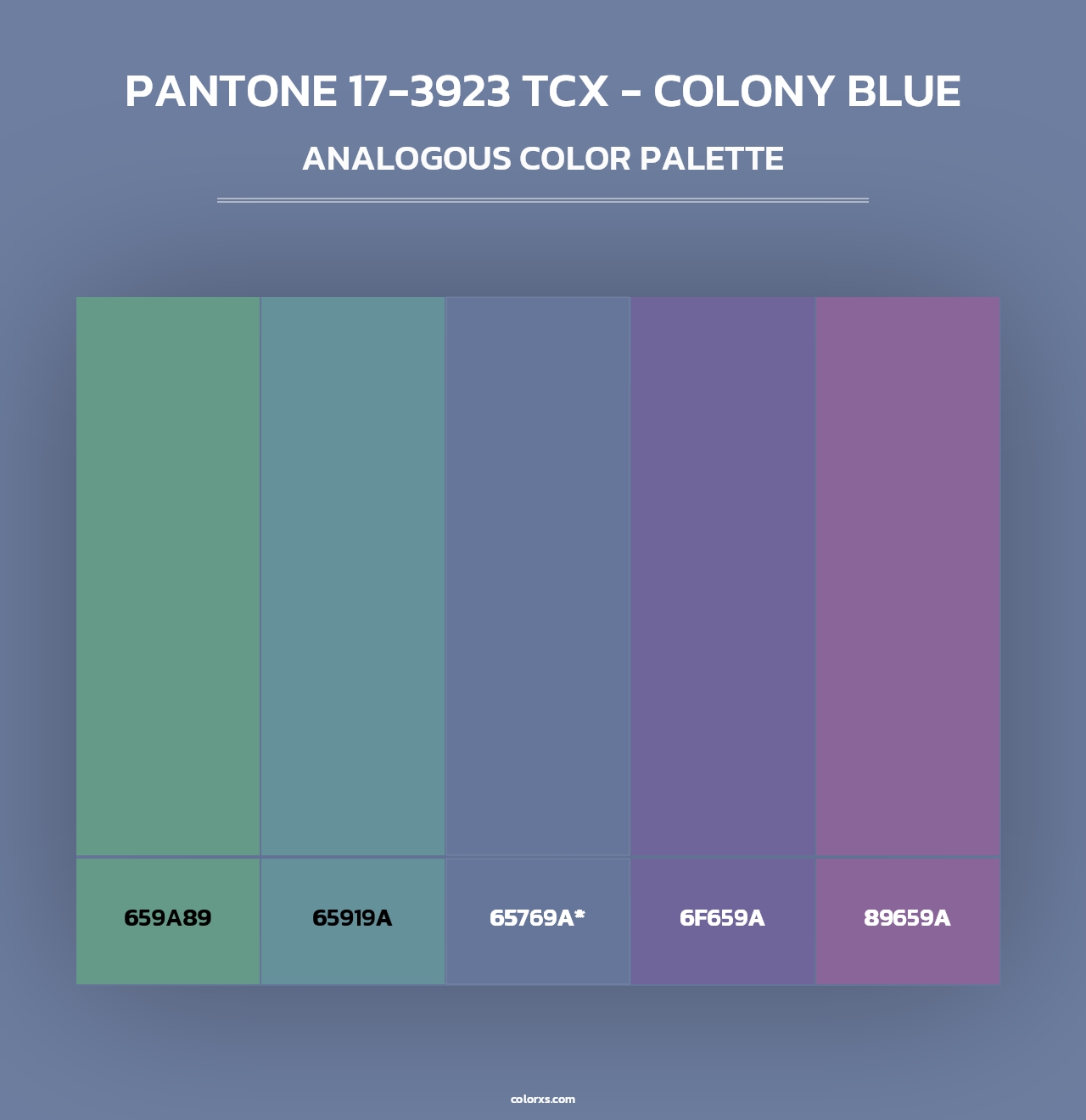 PANTONE 17-3923 TCX - Colony Blue - Analogous Color Palette