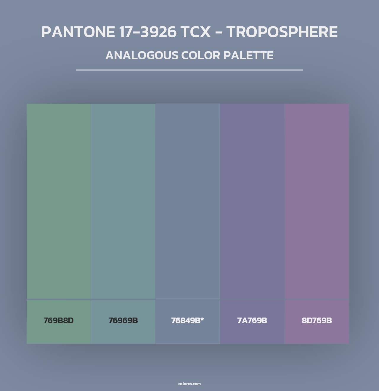 PANTONE 17-3926 TCX - Troposphere - Analogous Color Palette