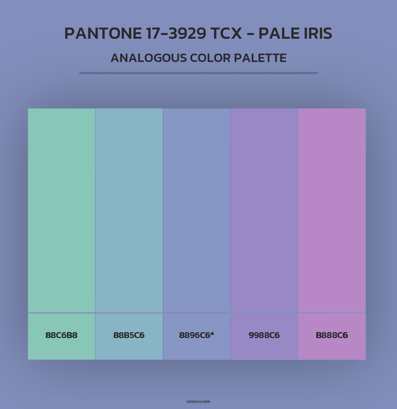 PANTONE 17-3929 TCX - Pale Iris - Analogous Color Palette