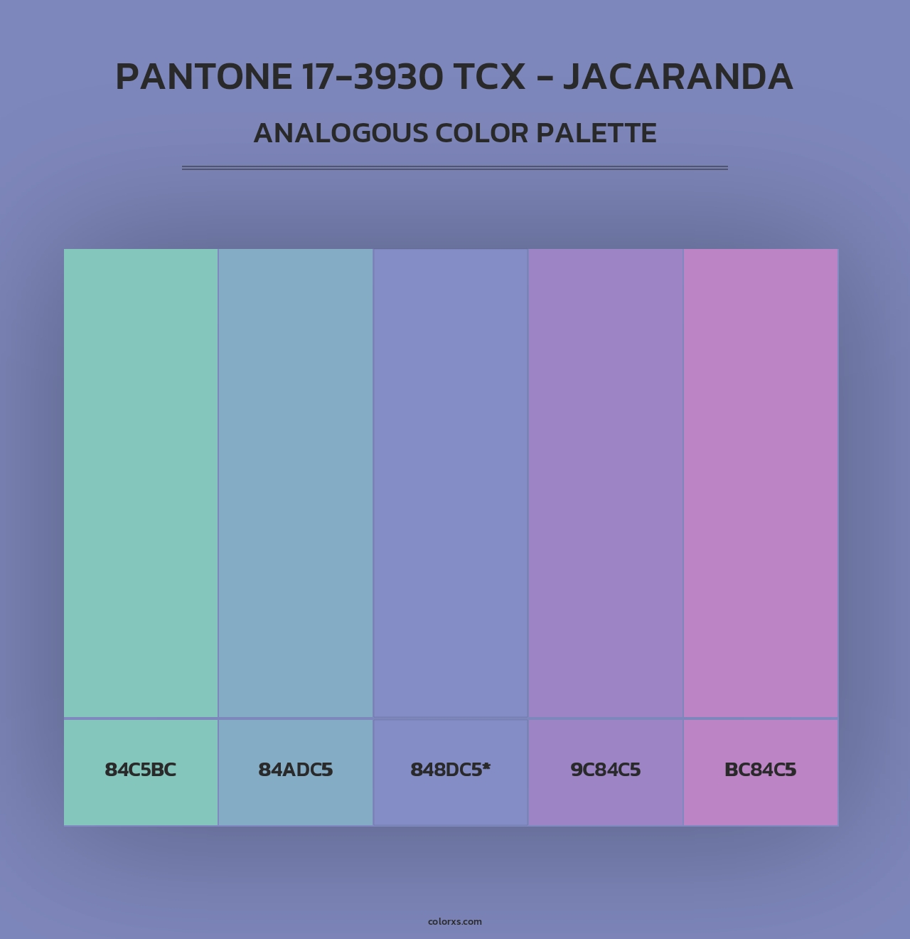 PANTONE 17-3930 TCX - Jacaranda - Analogous Color Palette