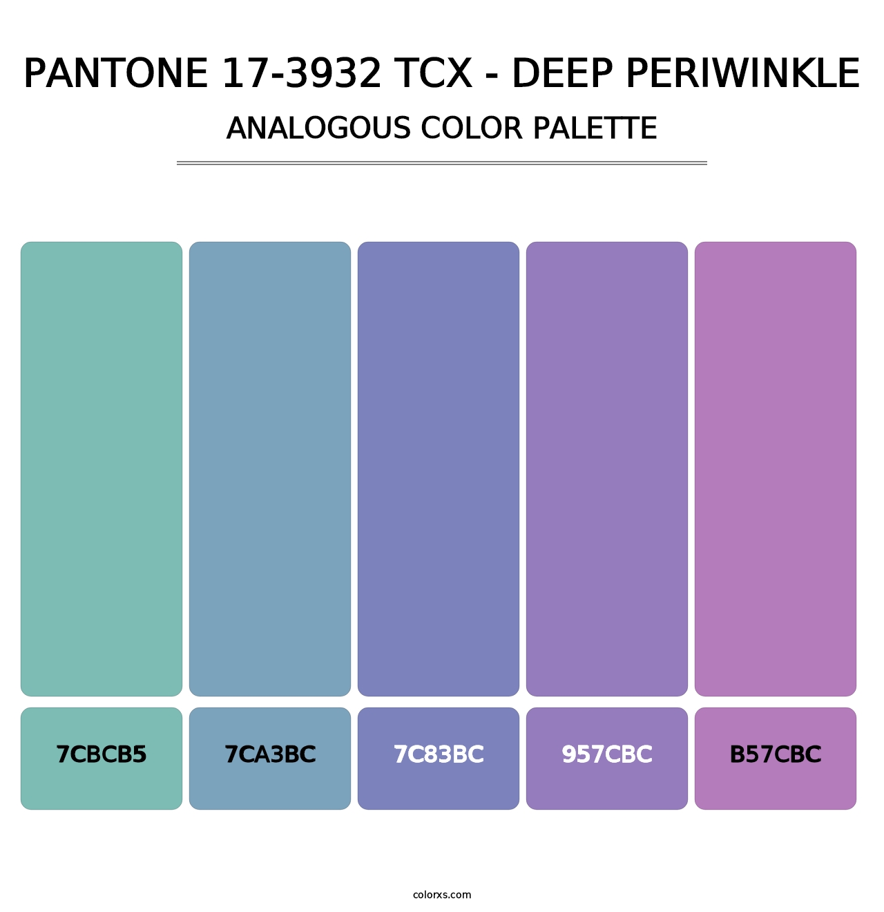 PANTONE 17-3932 TCX - Deep Periwinkle - Analogous Color Palette