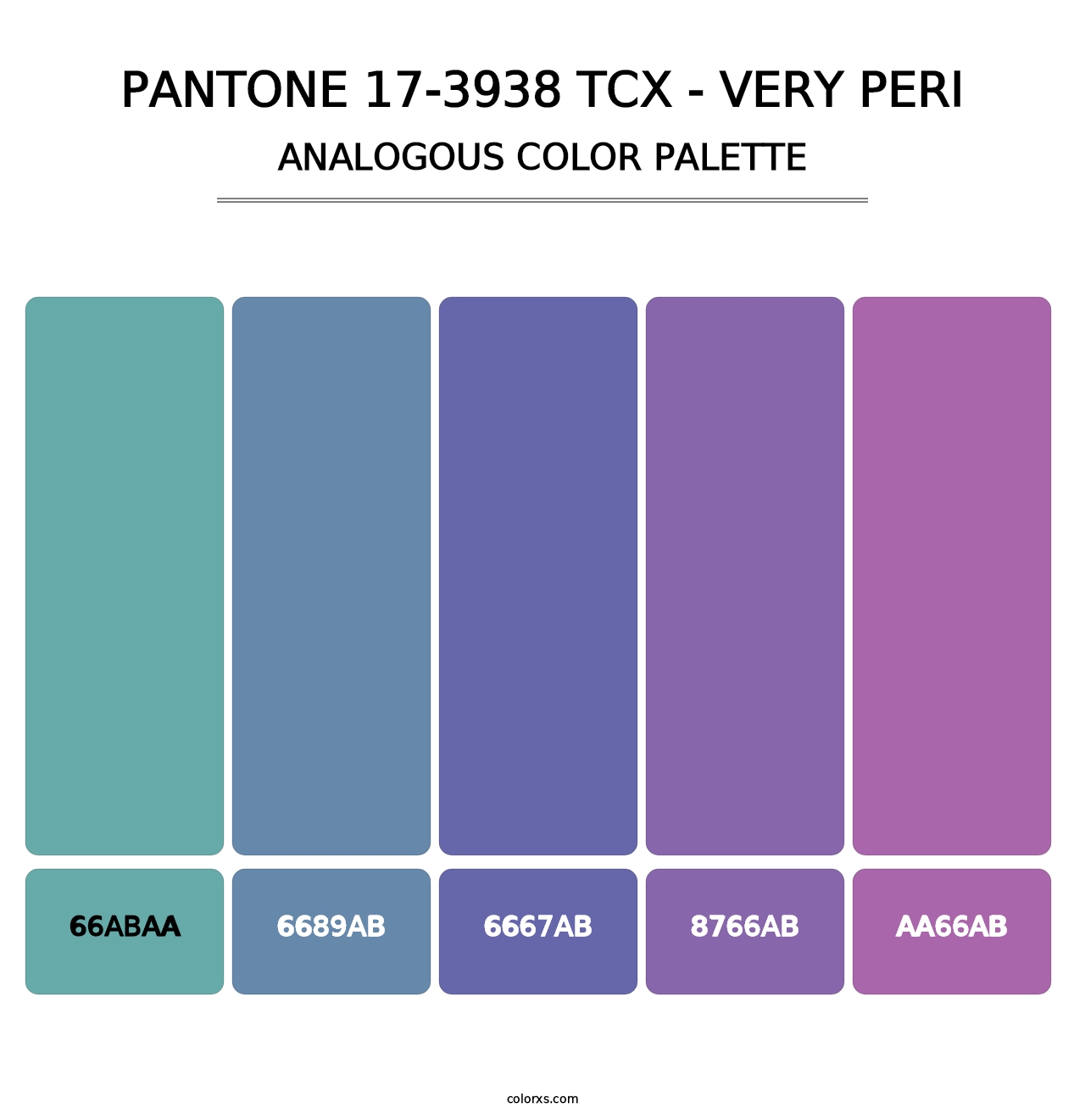 PANTONE 17-3938 TCX - Very Peri - Analogous Color Palette