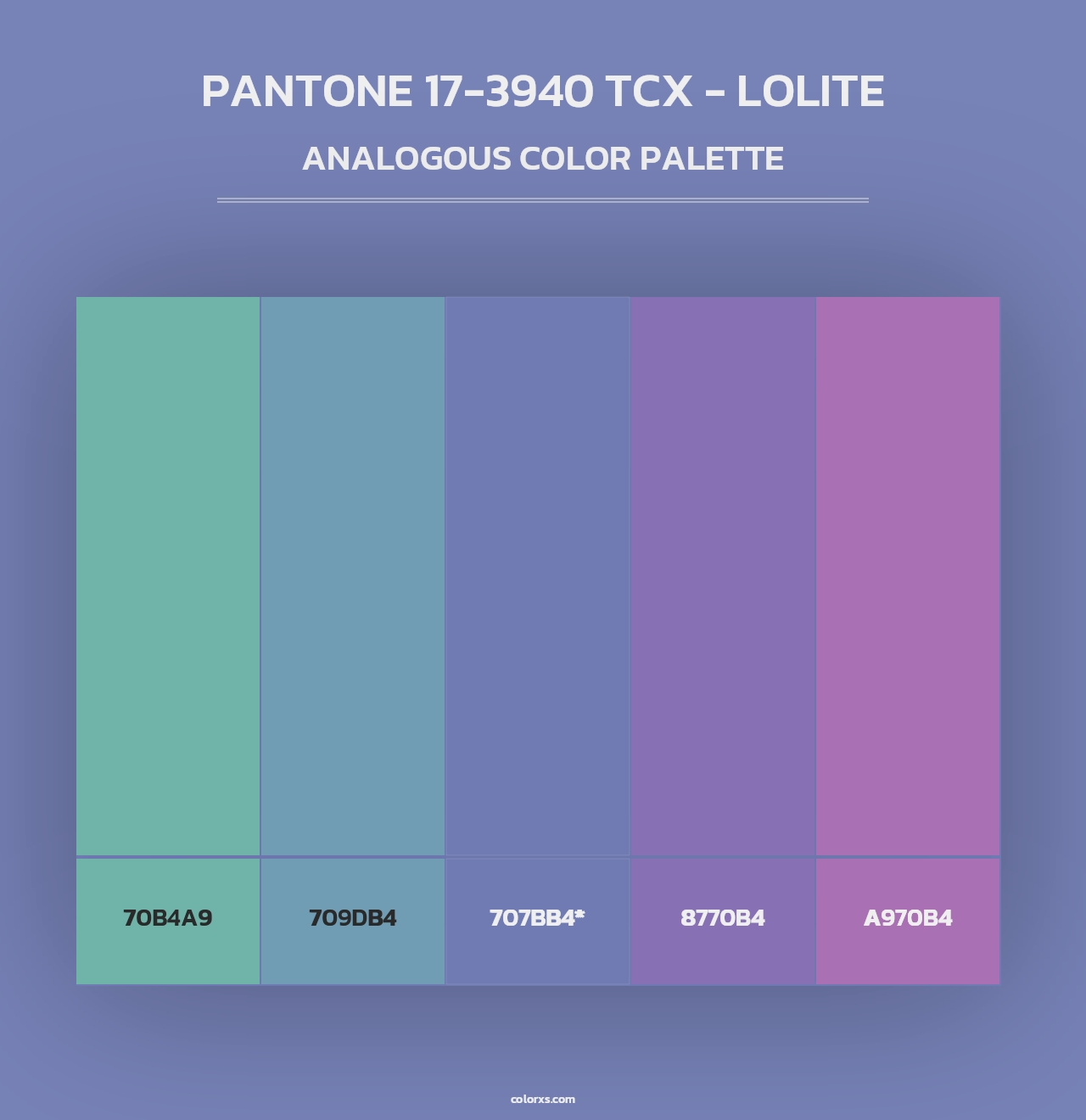 PANTONE 17-3940 TCX - lolite - Analogous Color Palette