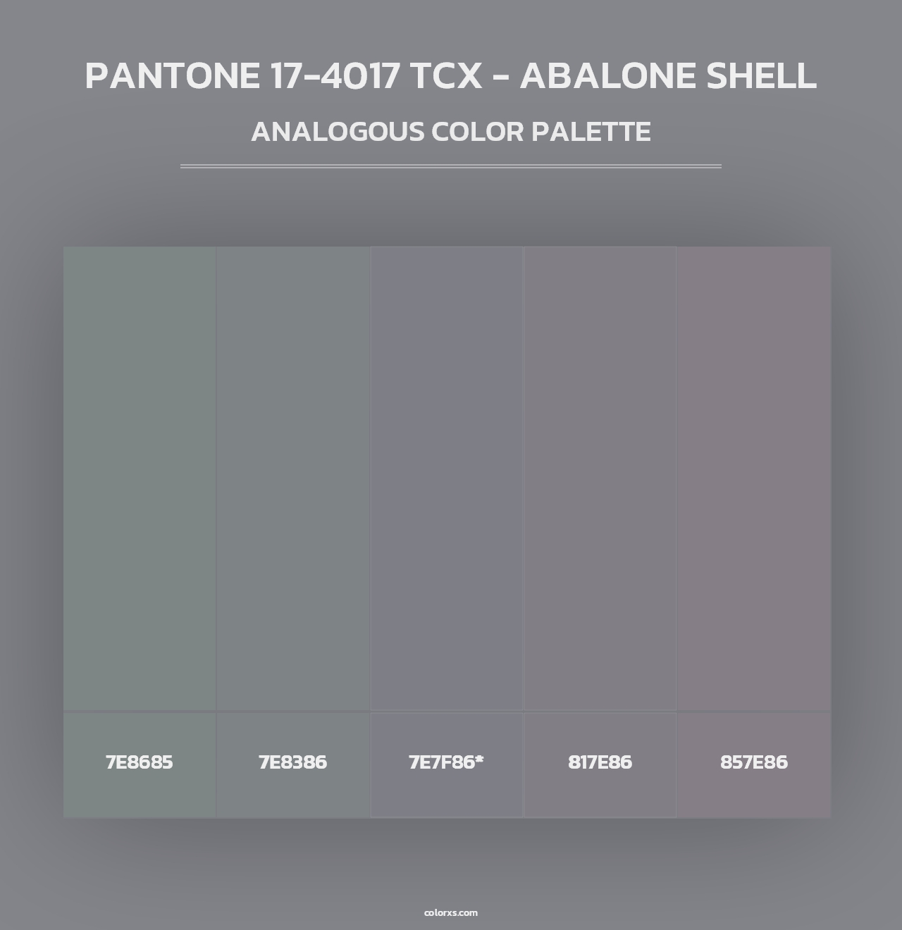 PANTONE 17-4017 TCX - Abalone Shell - Analogous Color Palette