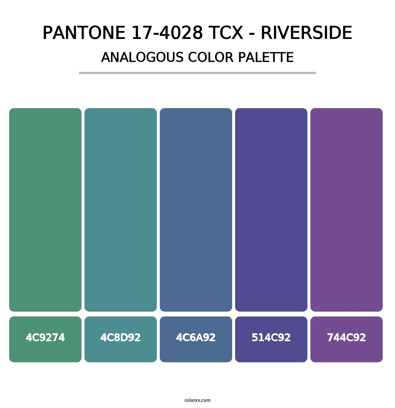 PANTONE 17-4028 TCX - Riverside - Analogous Color Palette