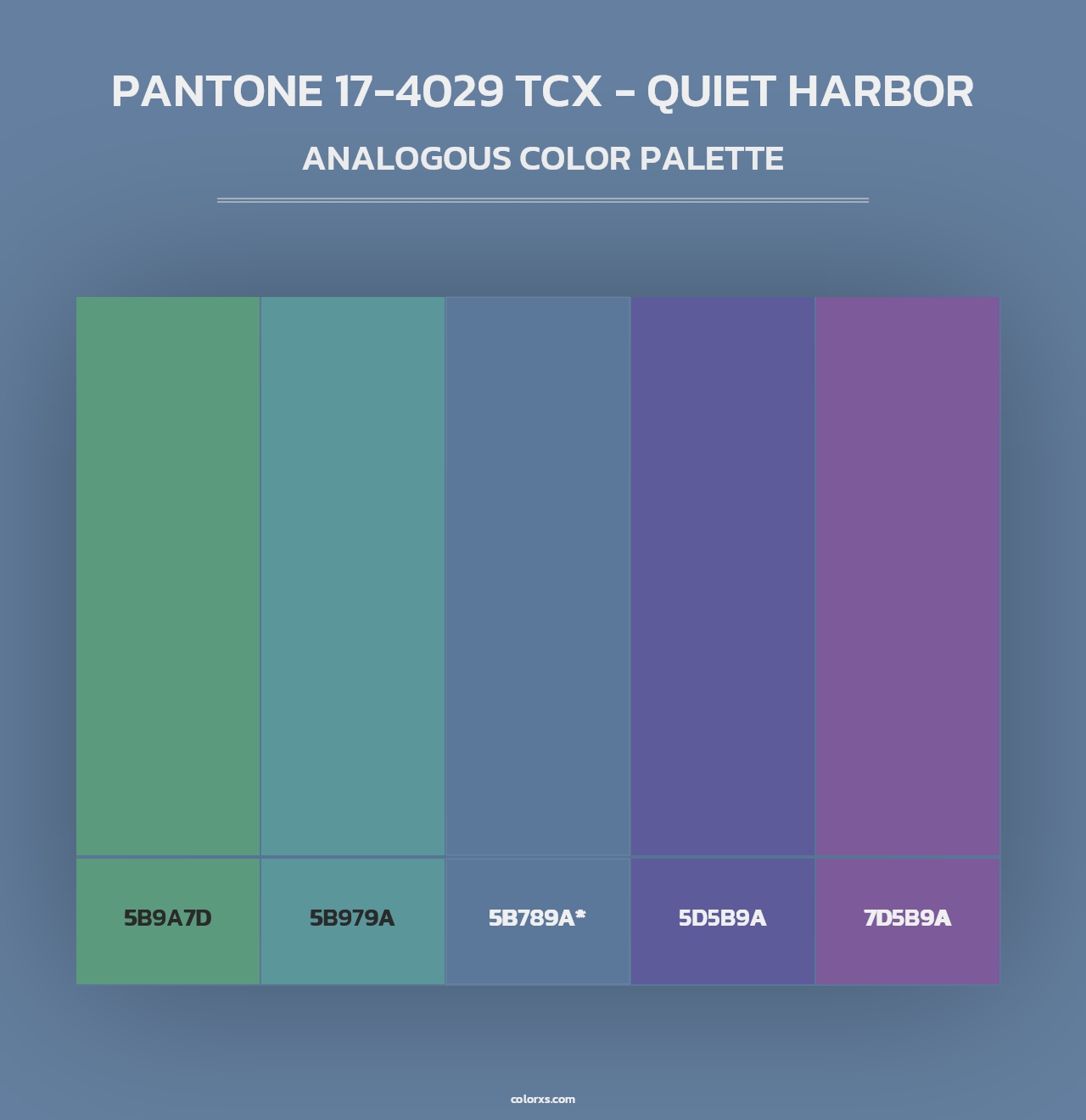 PANTONE 17-4029 TCX - Quiet Harbor - Analogous Color Palette