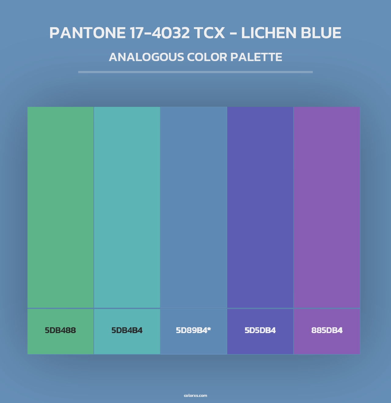 PANTONE 17-4032 TCX - Lichen Blue - Analogous Color Palette
