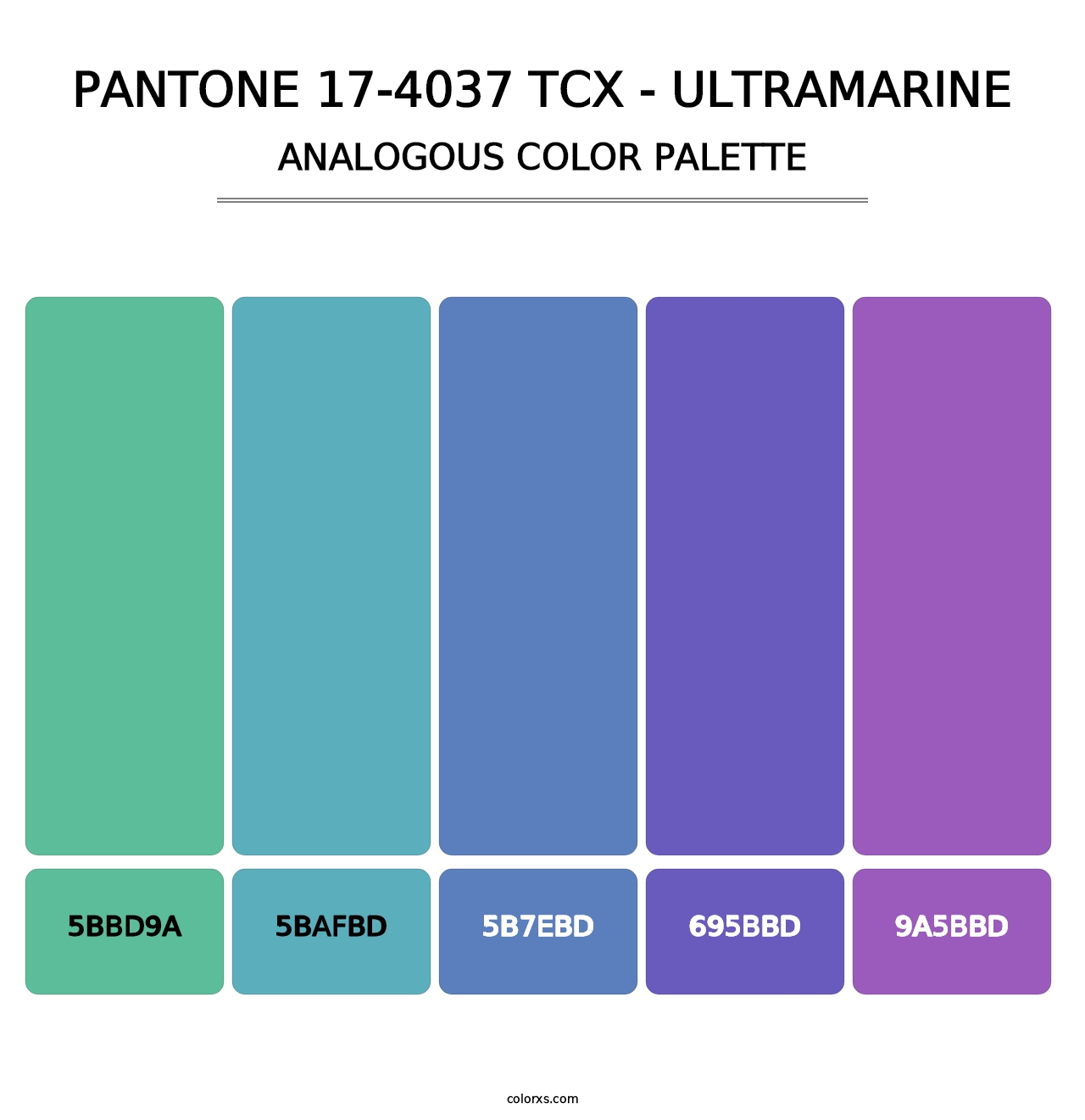 PANTONE 17-4037 TCX - Ultramarine - Analogous Color Palette