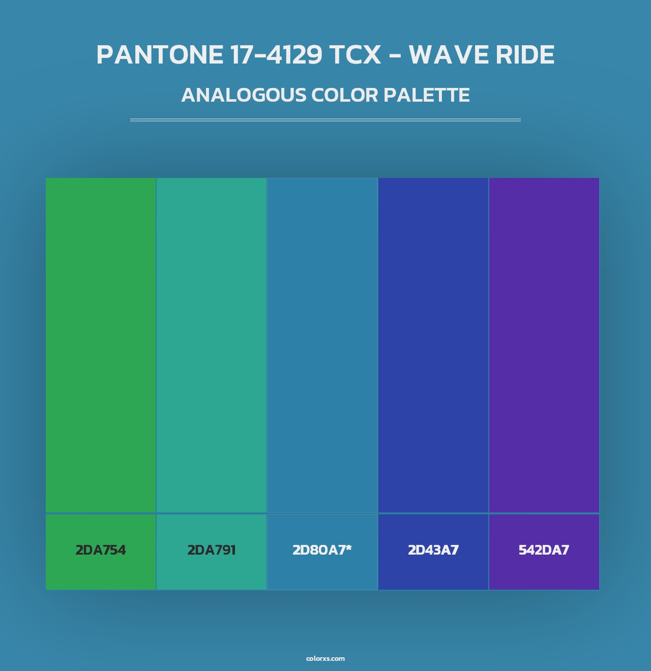 PANTONE 17-4129 TCX - Wave Ride - Analogous Color Palette