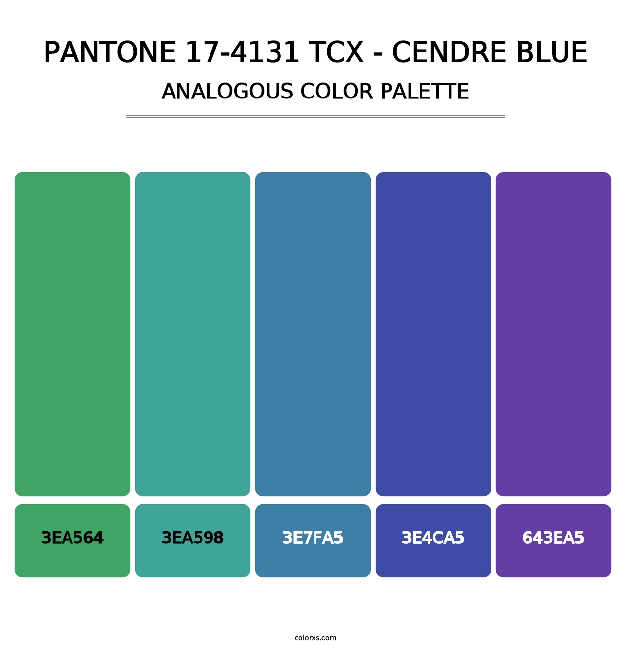 PANTONE 17-4131 TCX - Cendre Blue - Analogous Color Palette
