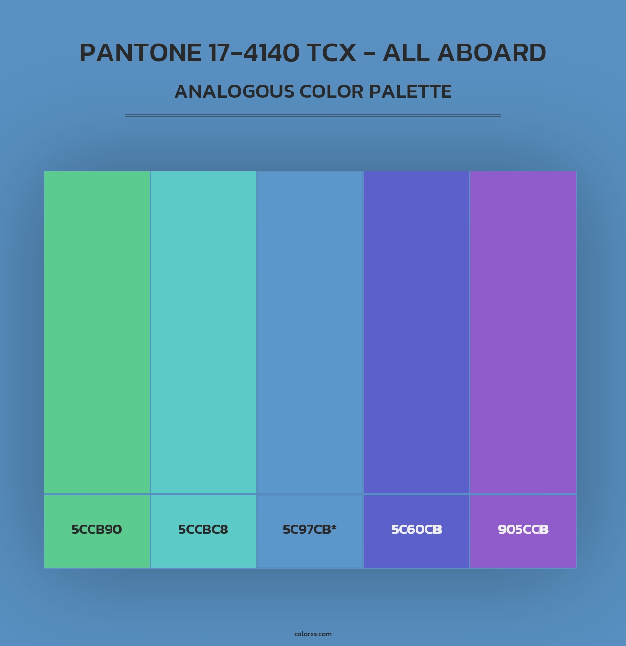 PANTONE 17-4140 TCX - All Aboard - Analogous Color Palette