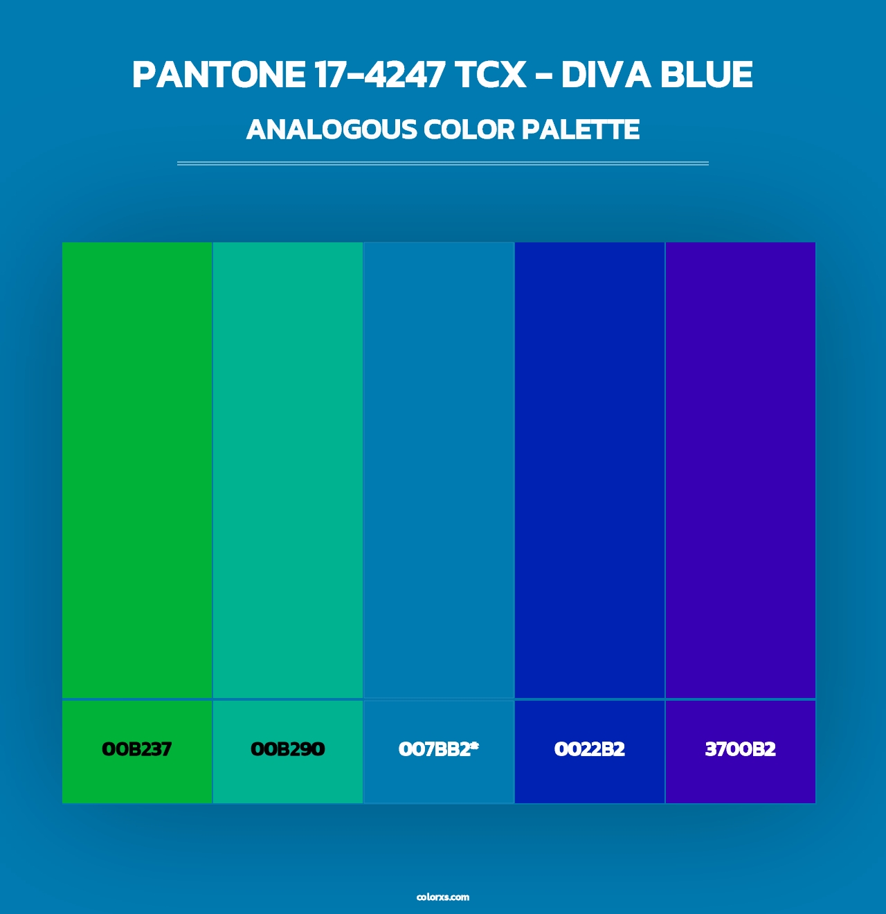 PANTONE 17-4247 TCX - Diva Blue - Analogous Color Palette