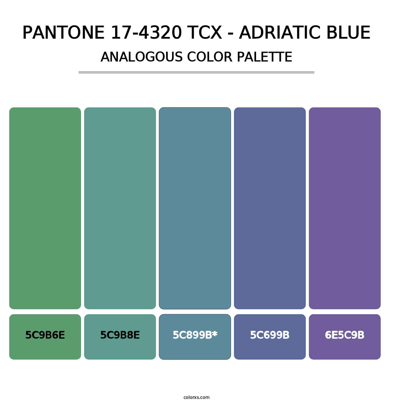 PANTONE 17-4320 TCX - Adriatic Blue - Analogous Color Palette