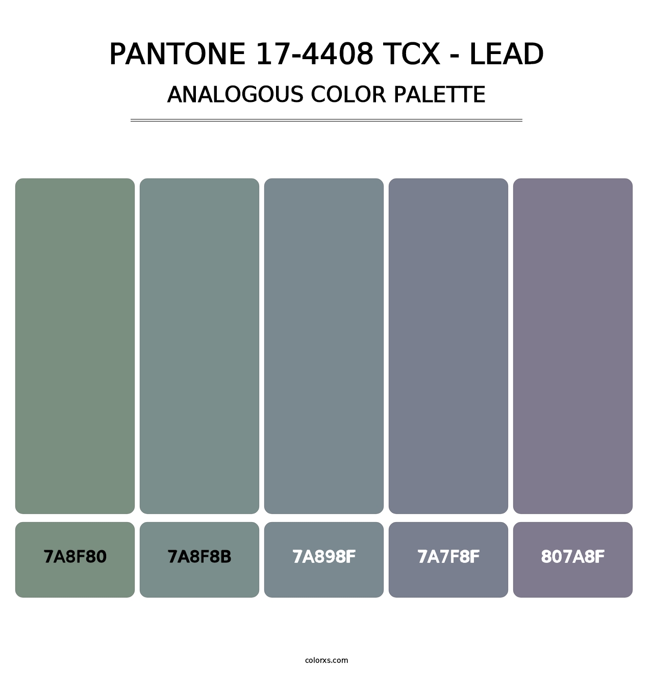 PANTONE 17-4408 TCX - Lead - Analogous Color Palette