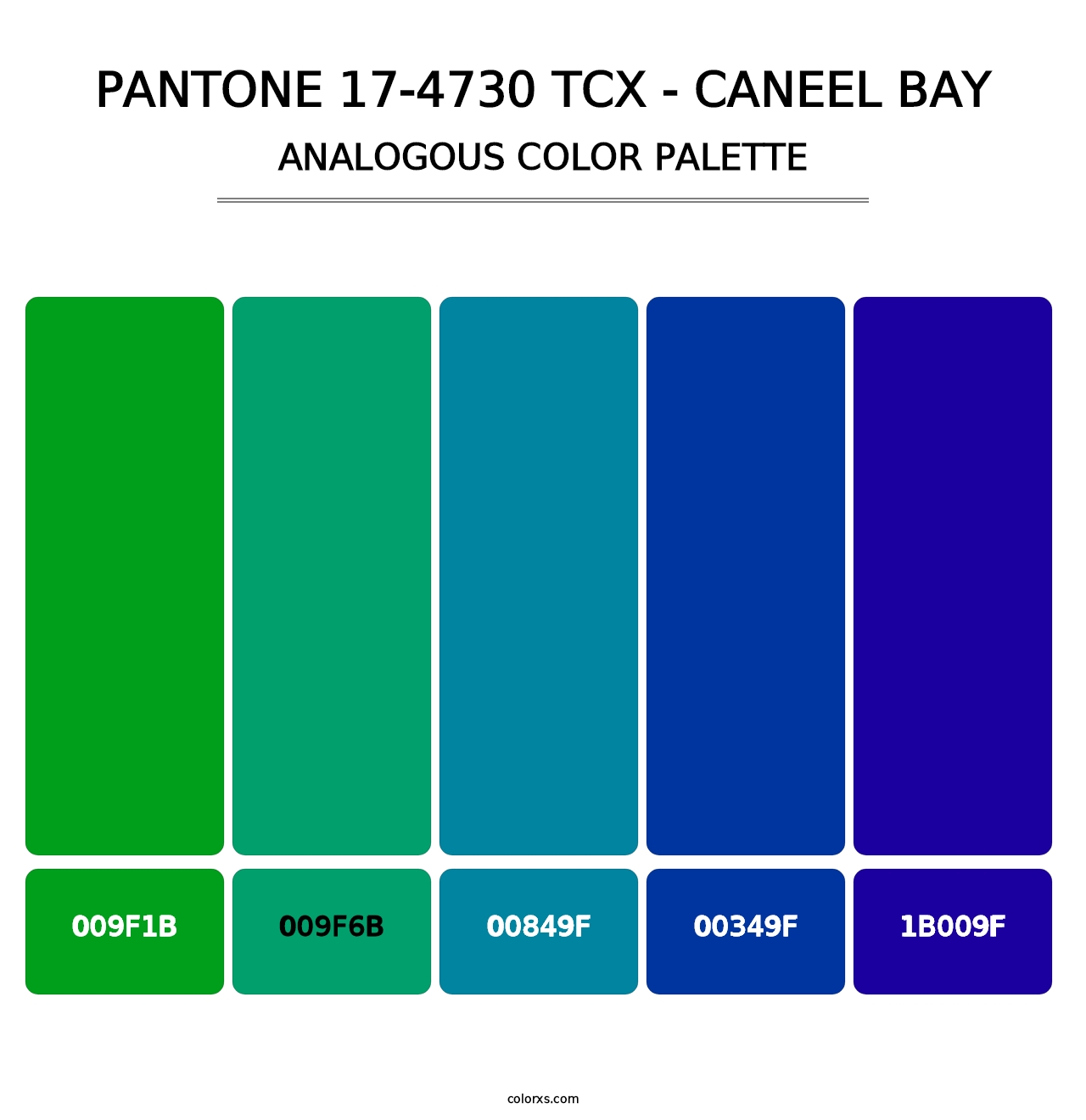 PANTONE 17-4730 TCX - Caneel Bay - Analogous Color Palette