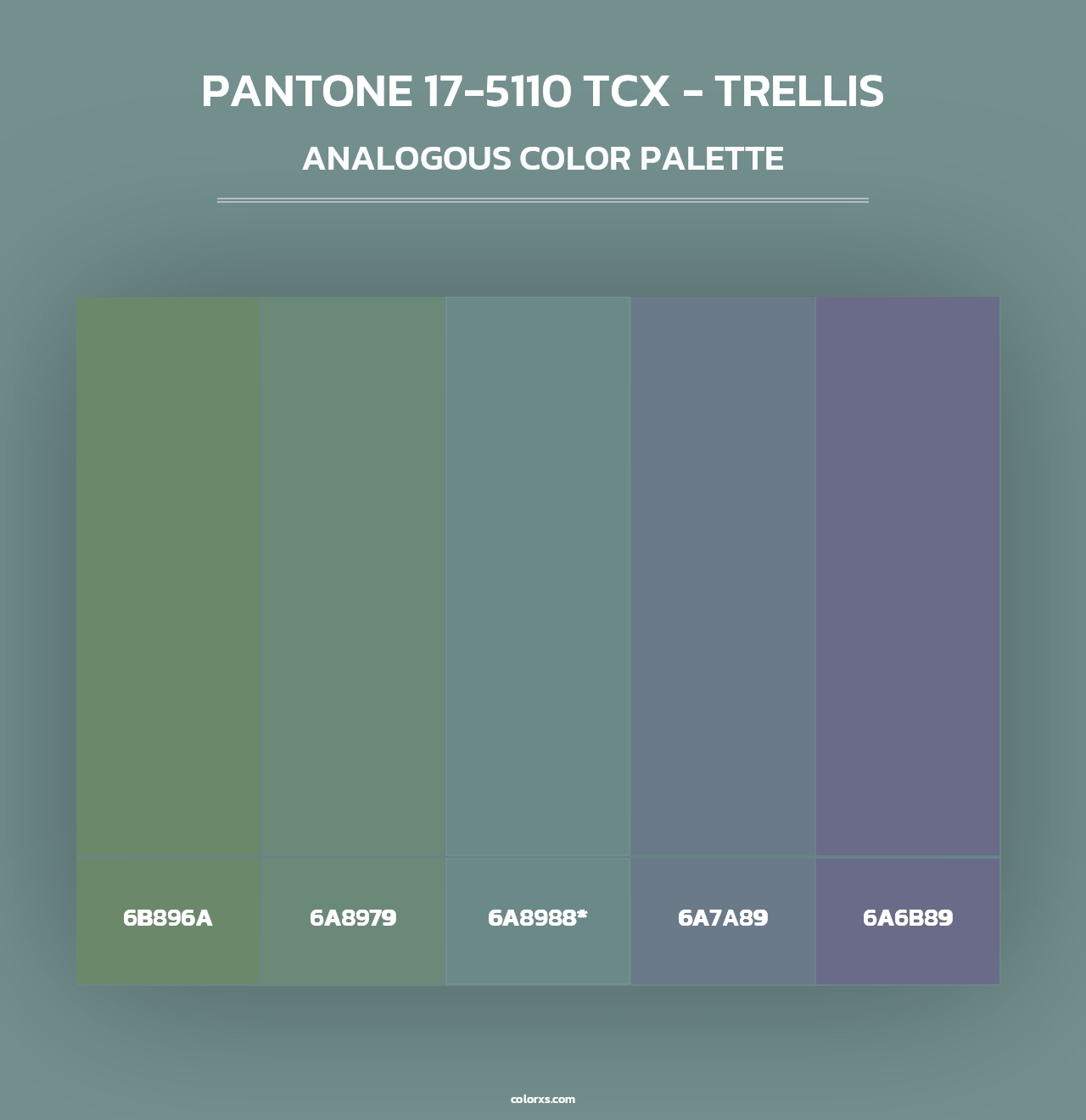 PANTONE 17-5110 TCX - Trellis - Analogous Color Palette