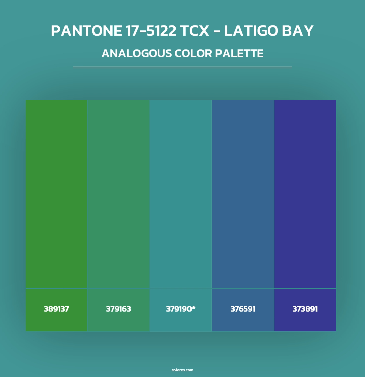 PANTONE 17-5122 TCX - Latigo Bay - Analogous Color Palette