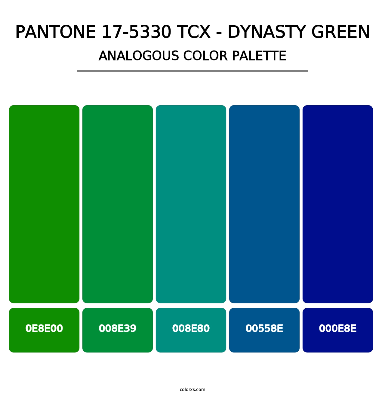PANTONE 17-5330 TCX - Dynasty Green - Analogous Color Palette