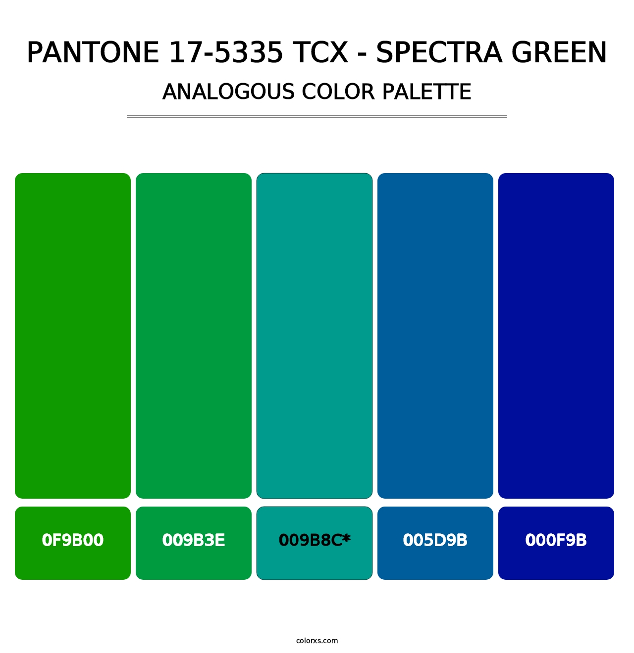PANTONE 17-5335 TCX - Spectra Green - Analogous Color Palette