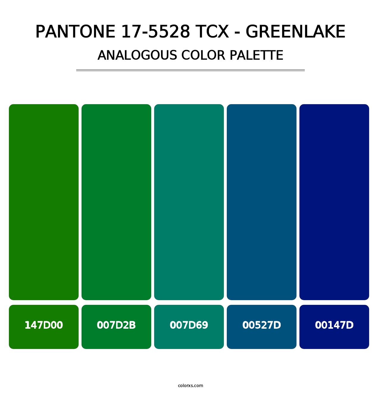 PANTONE 17-5528 TCX - Greenlake - Analogous Color Palette