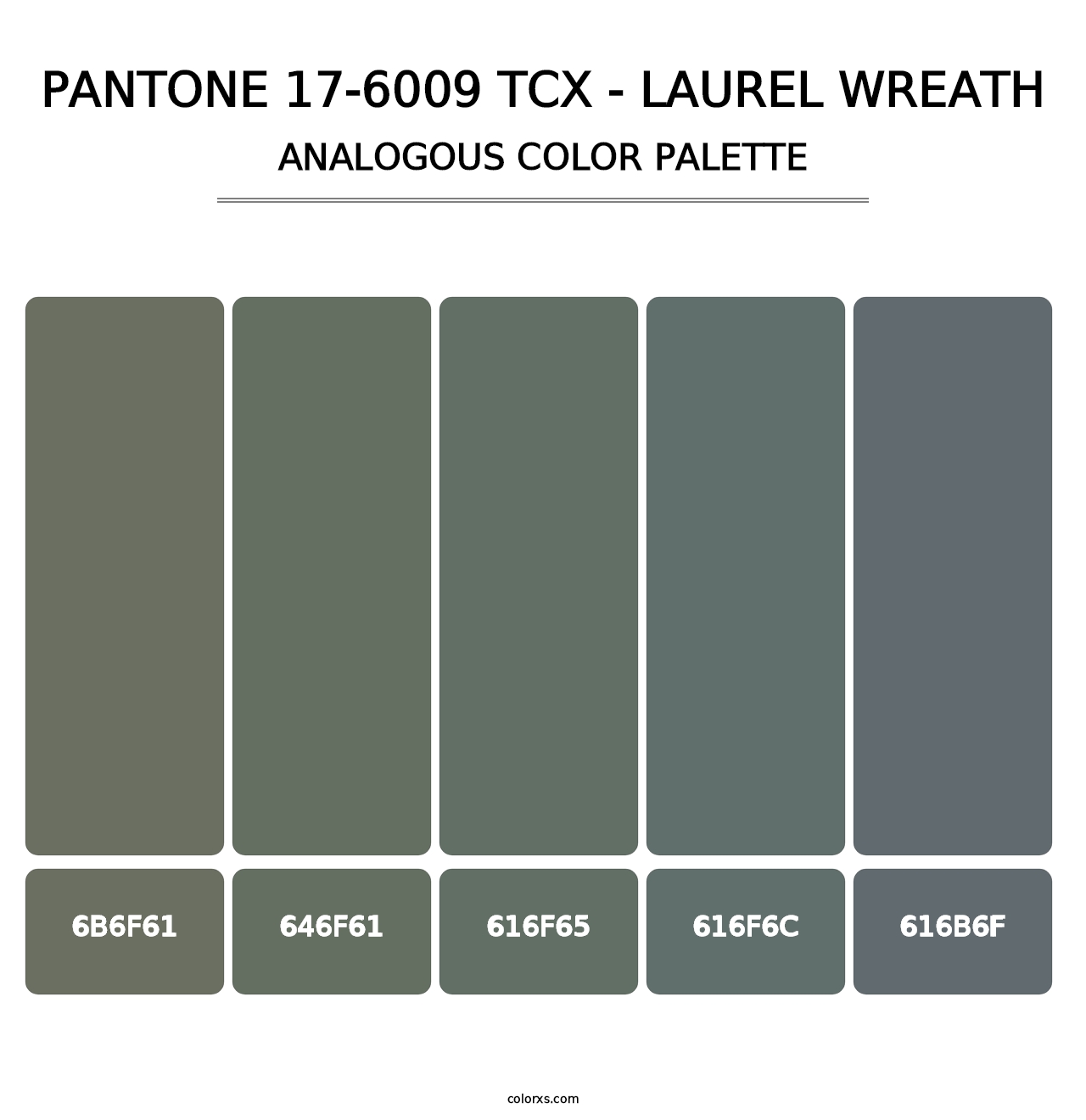 PANTONE 17-6009 TCX - Laurel Wreath - Analogous Color Palette