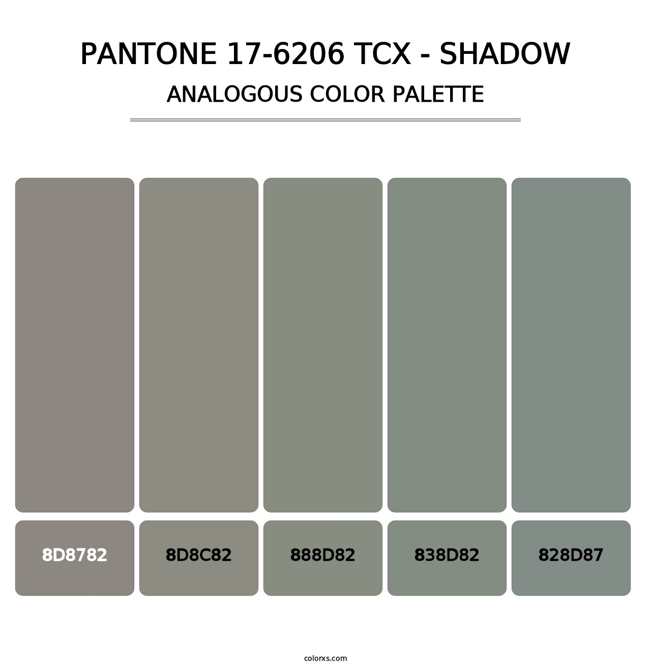 PANTONE 17-6206 TCX - Shadow - Analogous Color Palette