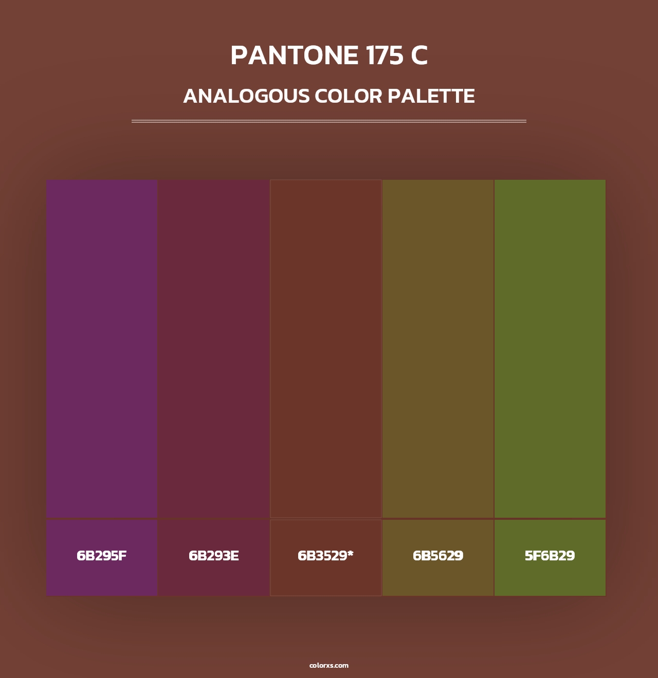 PANTONE 175 C - Analogous Color Palette