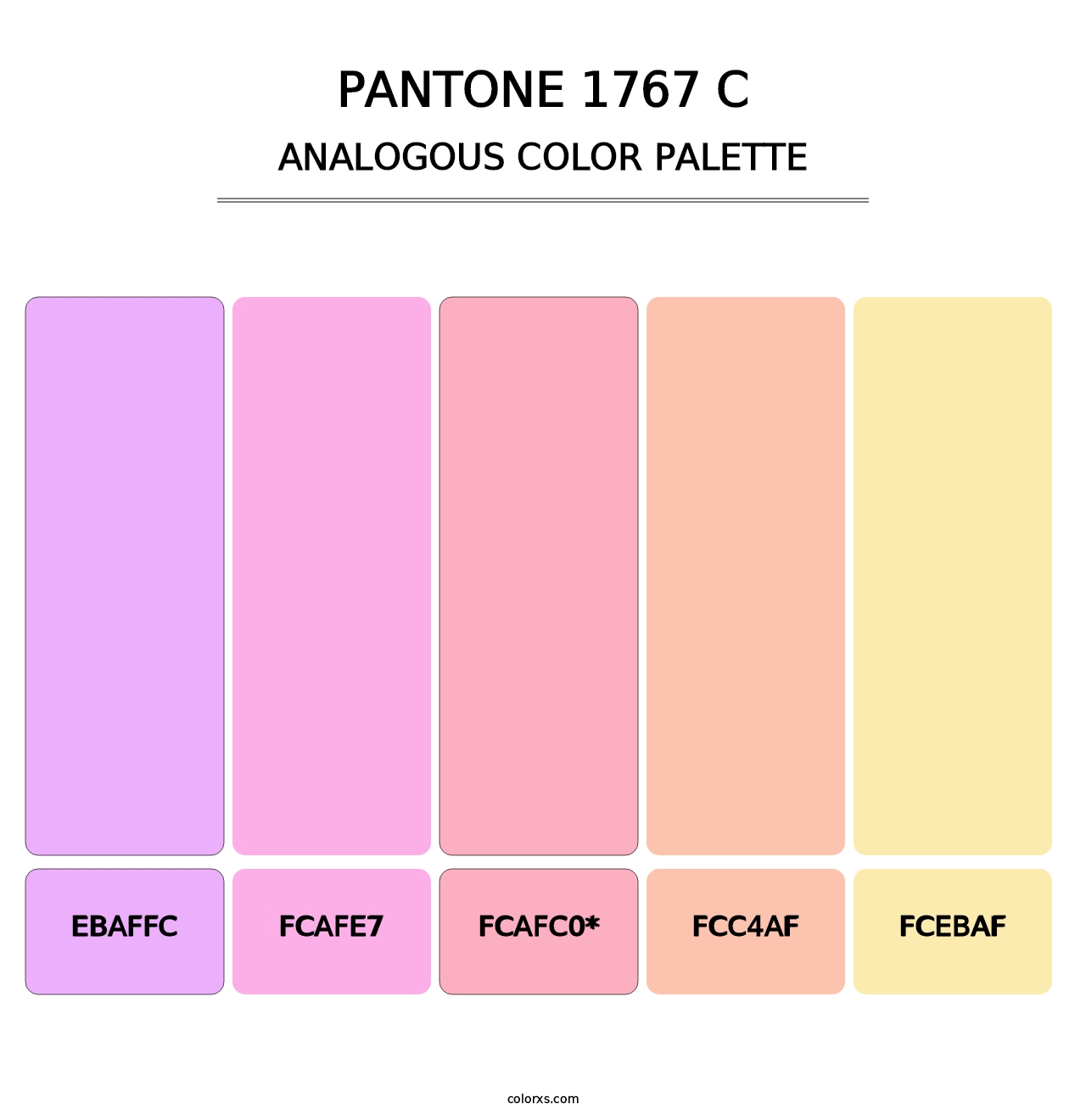 PANTONE 1767 C - Analogous Color Palette