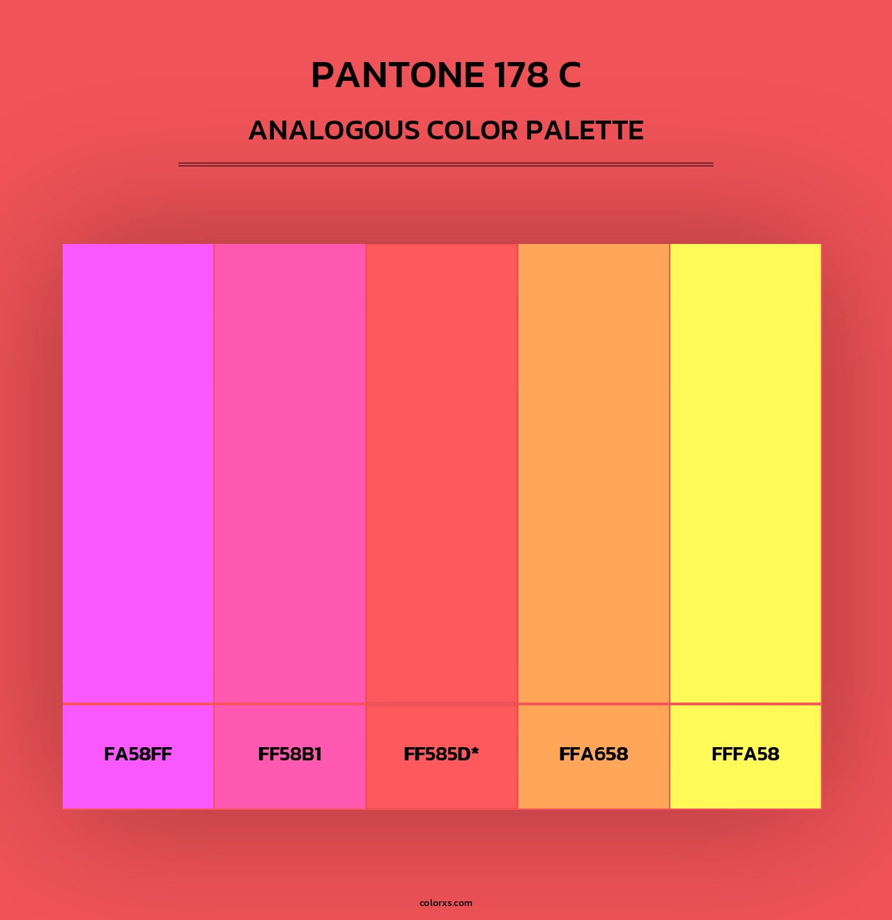PANTONE 178 C - Analogous Color Palette