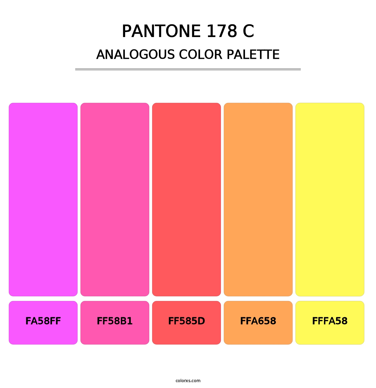 PANTONE 178 C - Analogous Color Palette