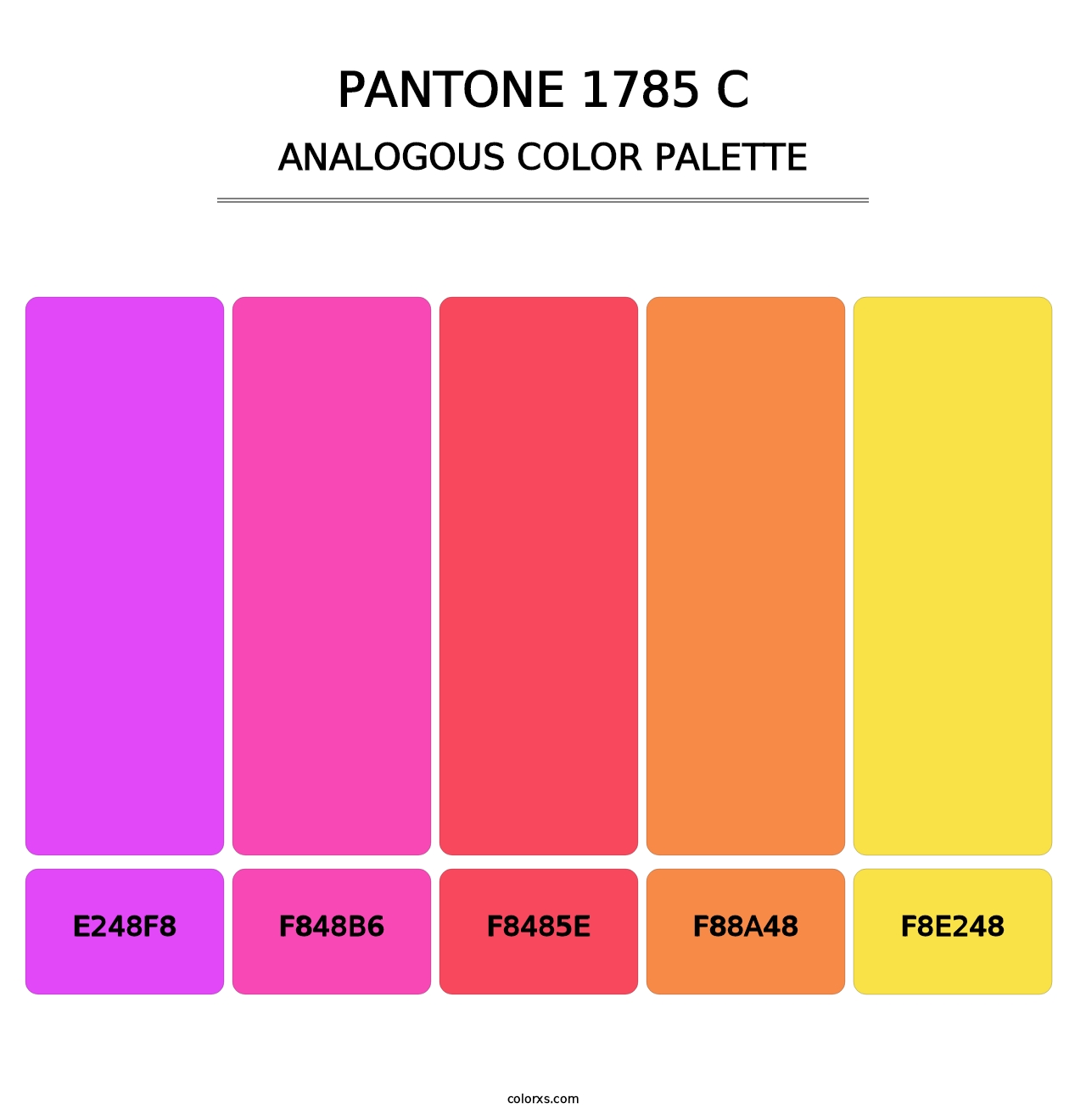 PANTONE 1785 C - Analogous Color Palette