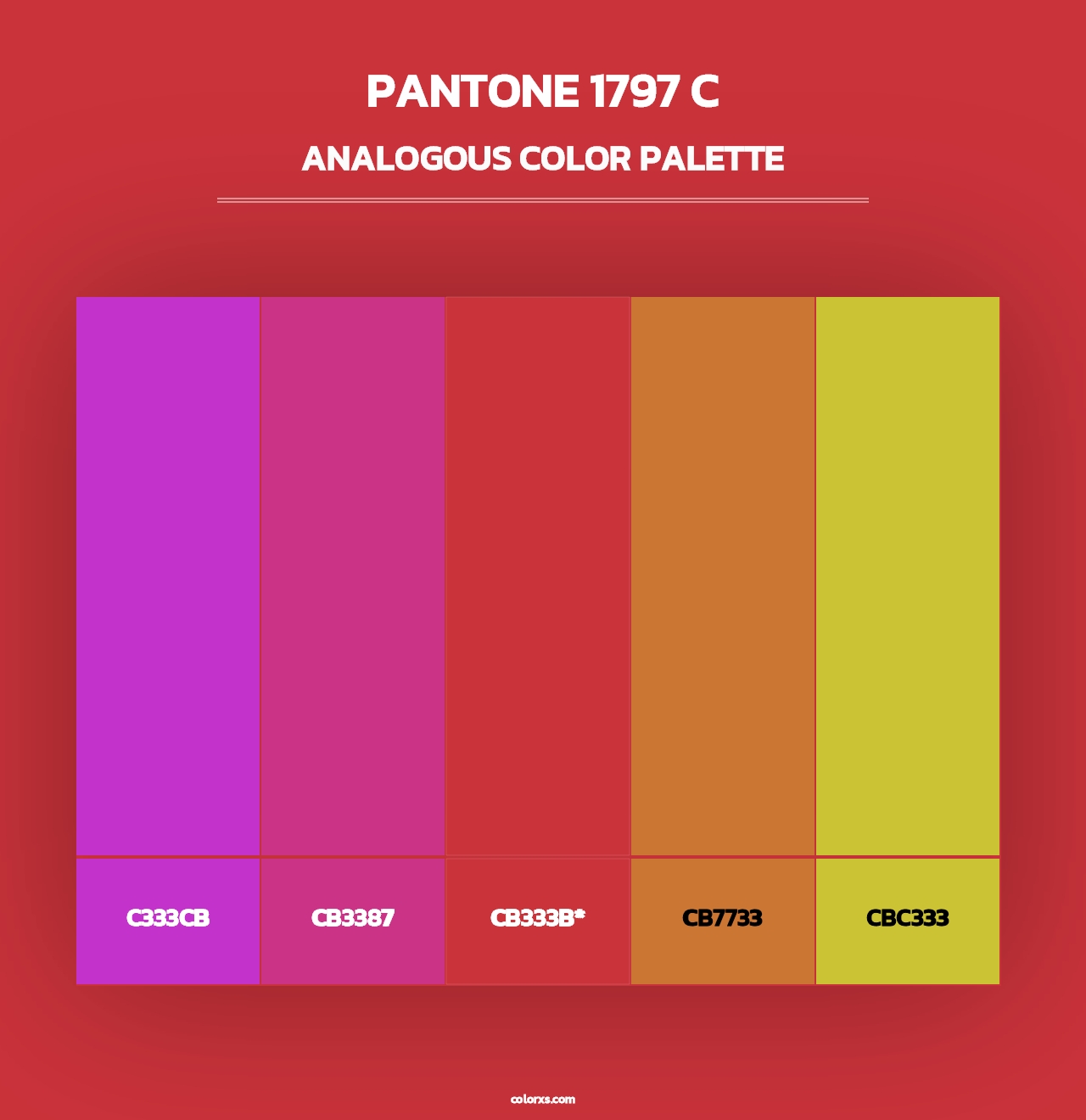PANTONE 1797 C - Analogous Color Palette