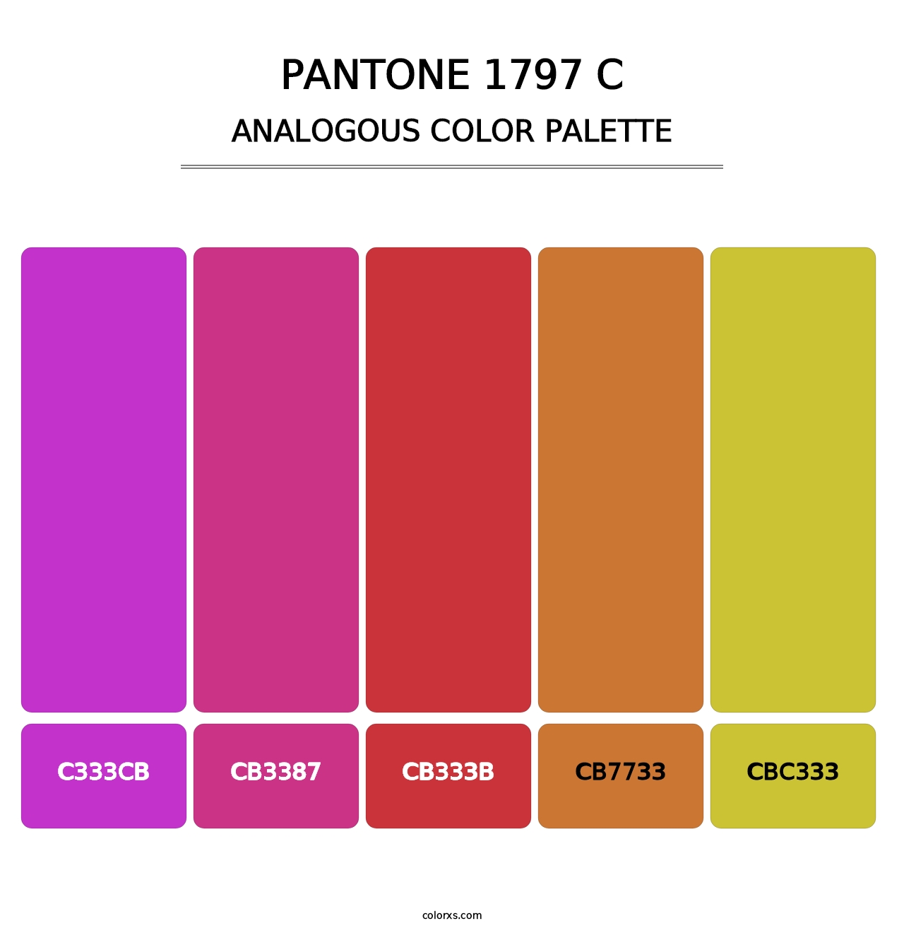 PANTONE 1797 C - Analogous Color Palette