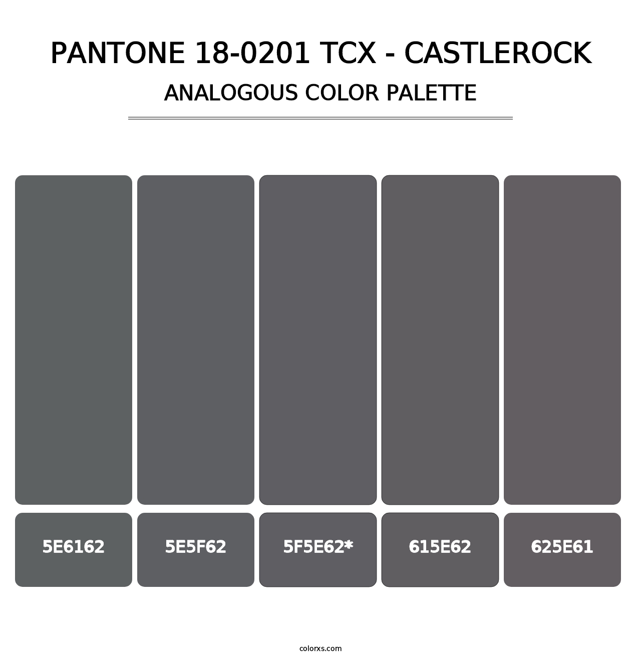 PANTONE 18-0201 TCX - Castlerock - Analogous Color Palette