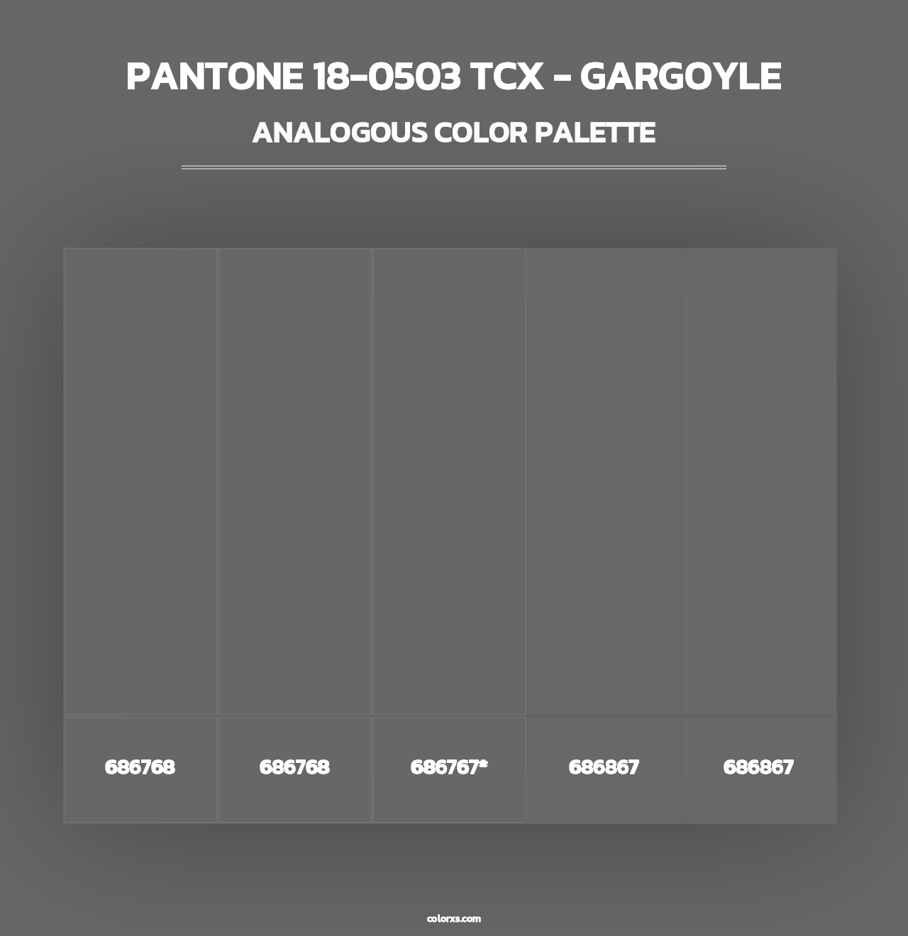 PANTONE 18-0503 TCX - Gargoyle - Analogous Color Palette