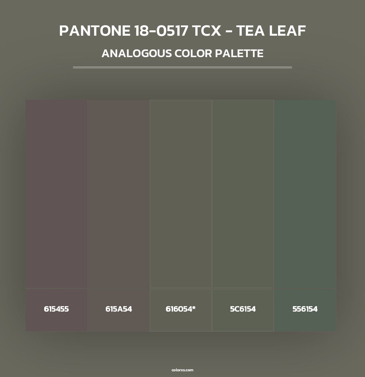 PANTONE 18-0517 TCX - Tea Leaf - Analogous Color Palette