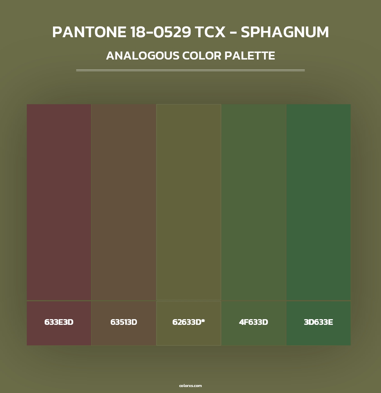PANTONE 18-0529 TCX - Sphagnum - Analogous Color Palette
