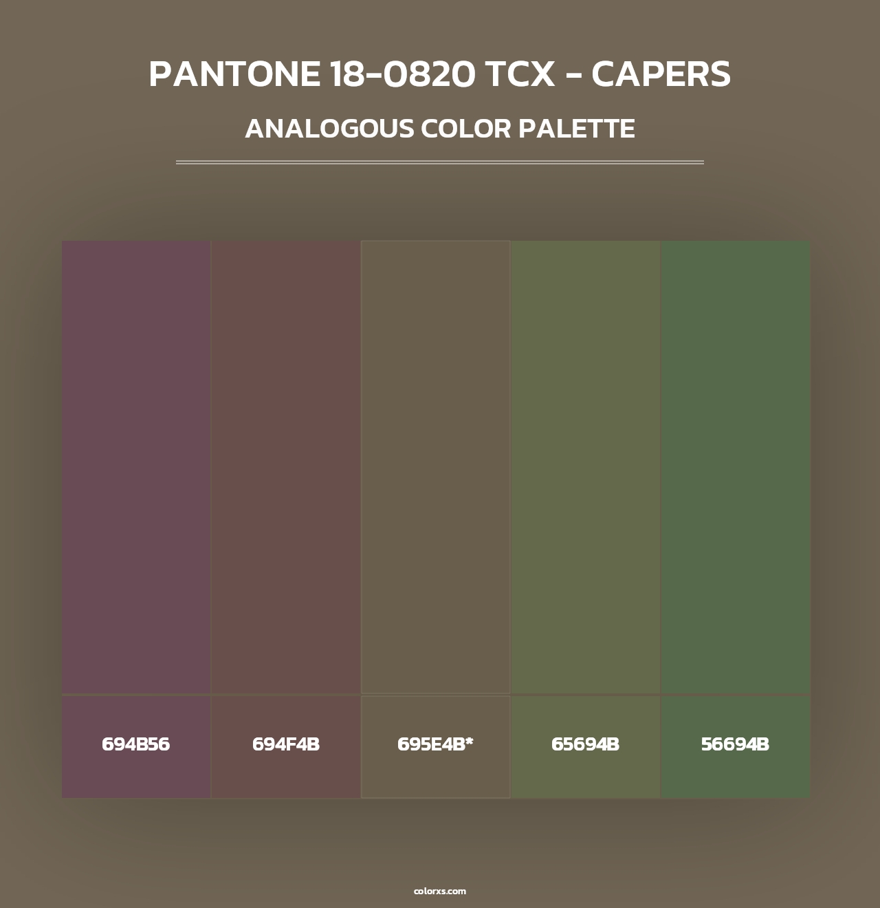 PANTONE 18-0820 TCX - Capers - Analogous Color Palette
