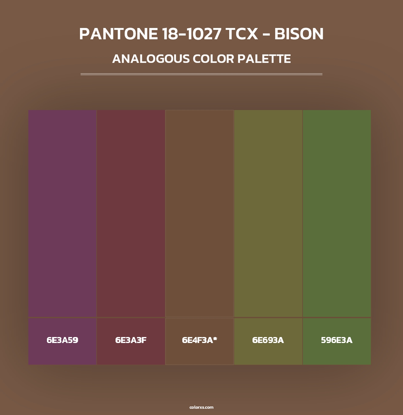 PANTONE 18-1027 TCX - Bison - Analogous Color Palette