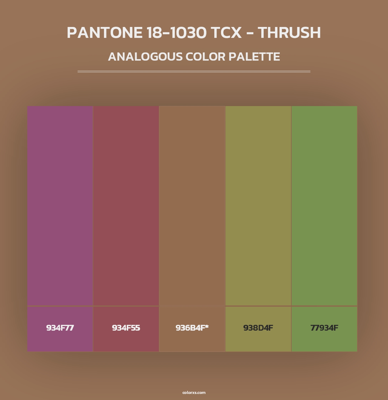 PANTONE 18-1030 TCX - Thrush - Analogous Color Palette