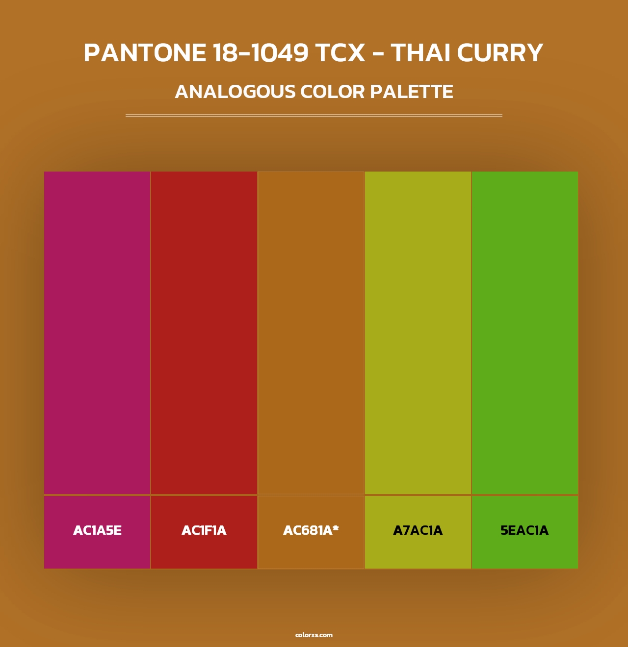 PANTONE 18-1049 TCX - Thai Curry - Analogous Color Palette