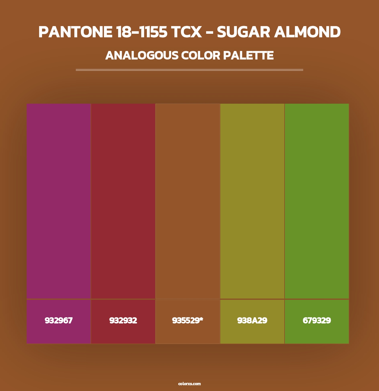 PANTONE 18-1155 TCX - Sugar Almond - Analogous Color Palette