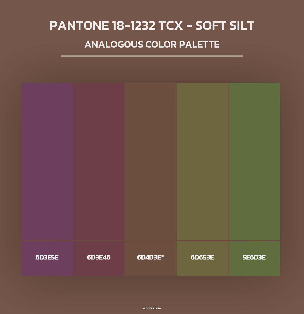 PANTONE 18-1232 TCX - Soft Silt - Analogous Color Palette