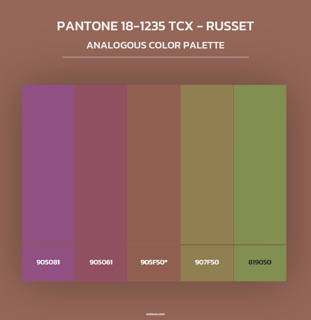 PANTONE 18-1235 TCX - Russet - Analogous Color Palette