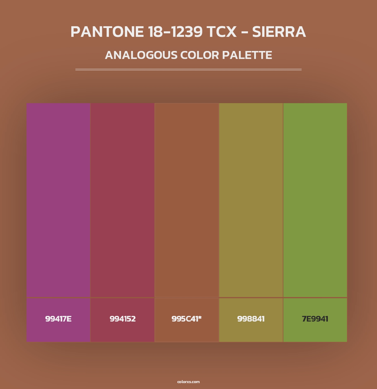 PANTONE 18-1239 TCX - Sierra - Analogous Color Palette
