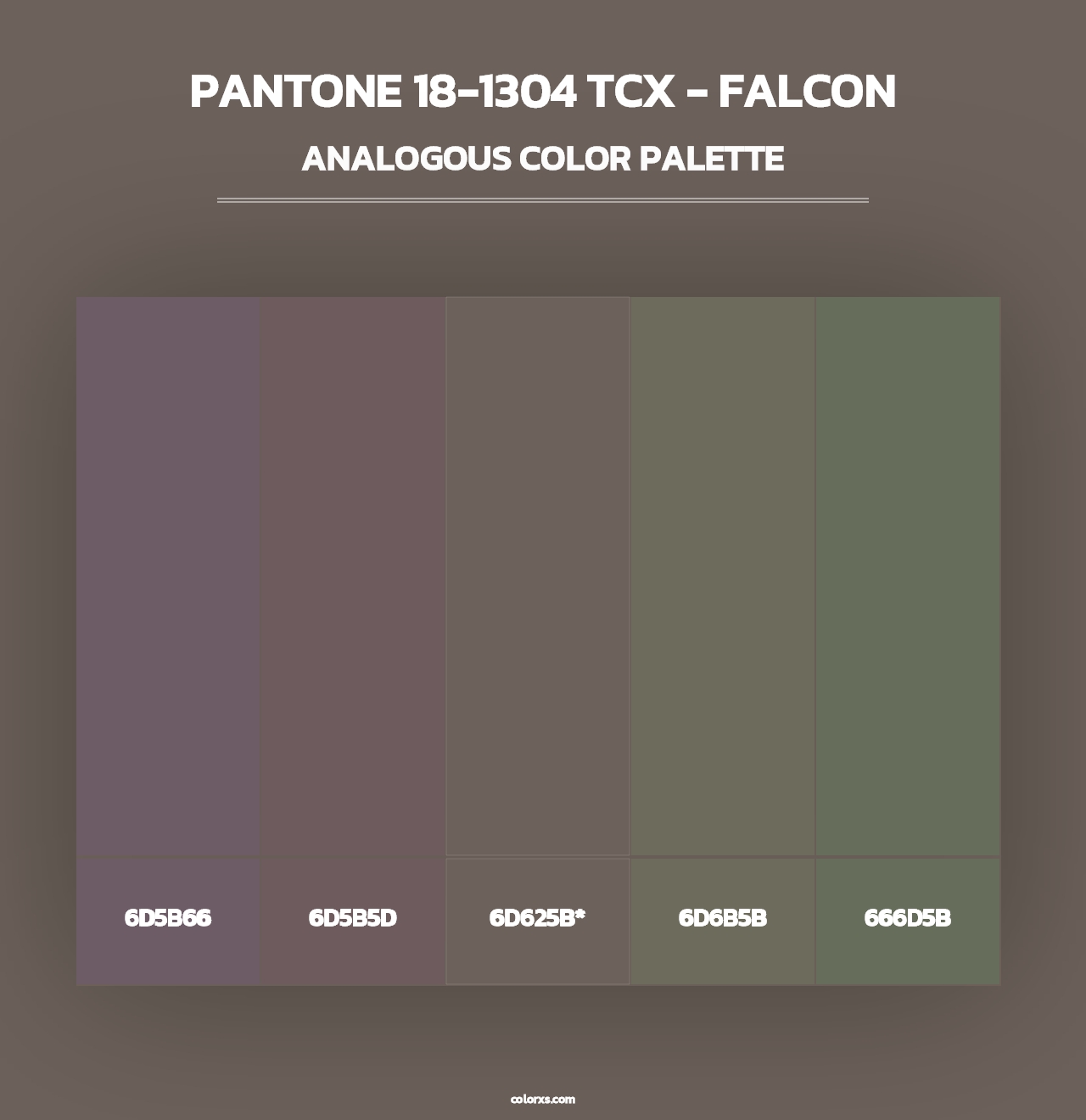PANTONE 18-1304 TCX - Falcon - Analogous Color Palette