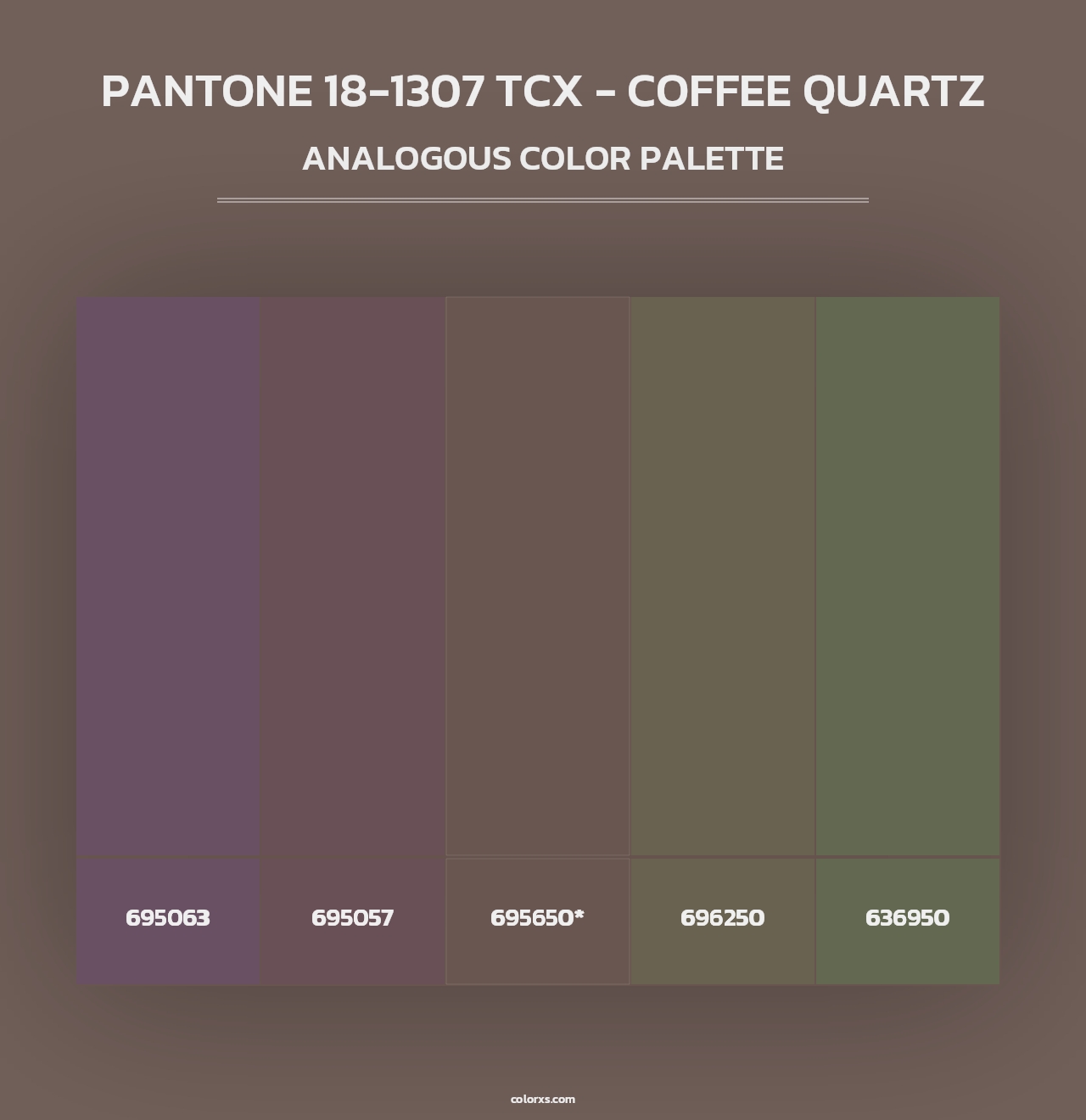 PANTONE 18-1307 TCX - Coffee Quartz - Analogous Color Palette