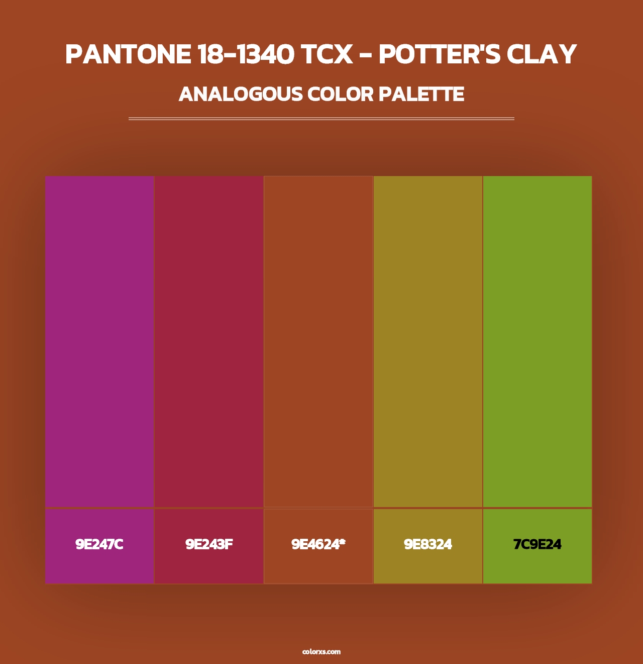 PANTONE 18-1340 TCX - Potter's Clay - Analogous Color Palette